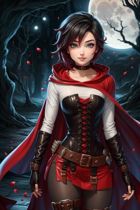 38875-1541614712-_lora_RubyAtlas-05_0.9_ 1girl,atlasrose, black hair, gradient hair, grey eyes, (red cape), white shirt, pantyhose, belt, red ski.png